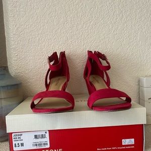 Red Wedge heel shoes